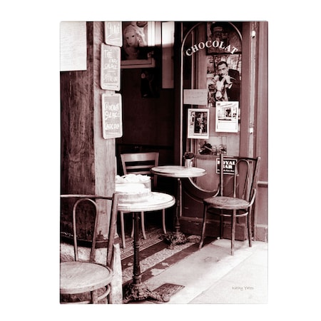 Kathy Yates 'Paris Cafe' Canvas Art,16x24